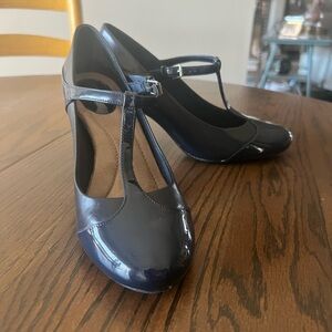 Giani Bernini Blue T-Strap Heels